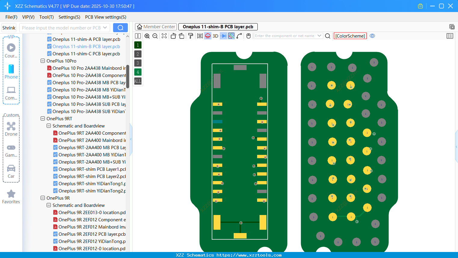 Oneplus 11-shim-B PCB Layer